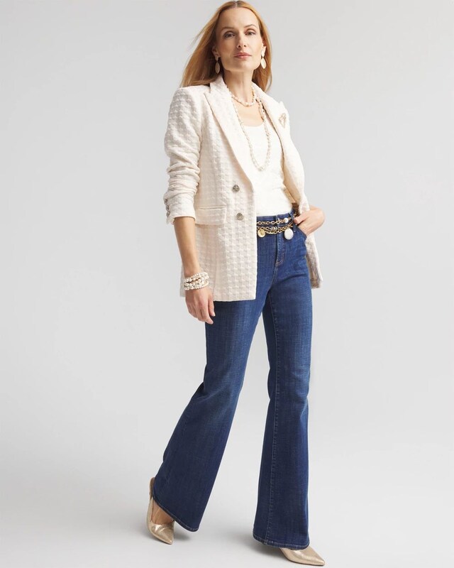Textured Ponte Blazer - image 2